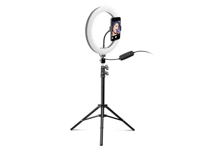 SBS Selfie Ring Light mit ausziehbarem Stativ