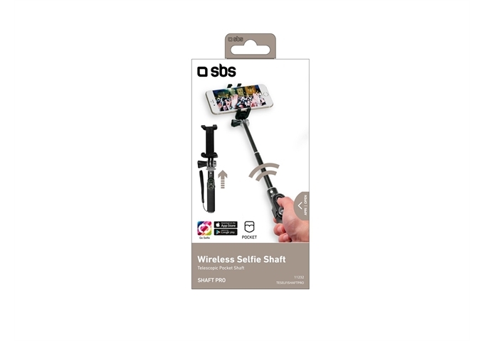 SBS Selfie-Stange PRO mit Bluetooth-Fernbedienung