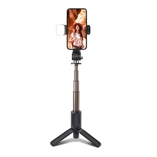 SBS Selfie-Stick mit integriertem Stativ und LED-Licht