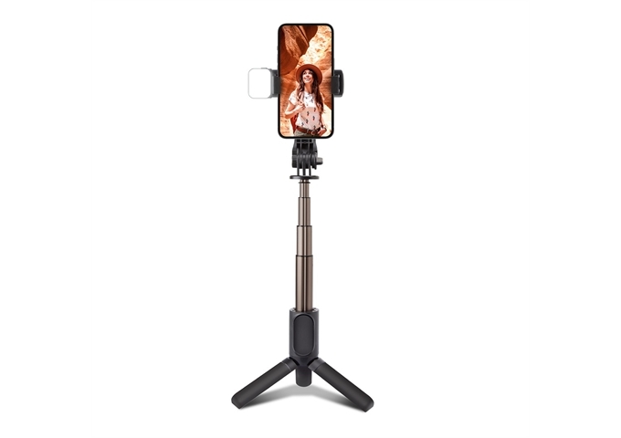 SBS Selfie-Stick mit integriertem Stativ und LED-Licht