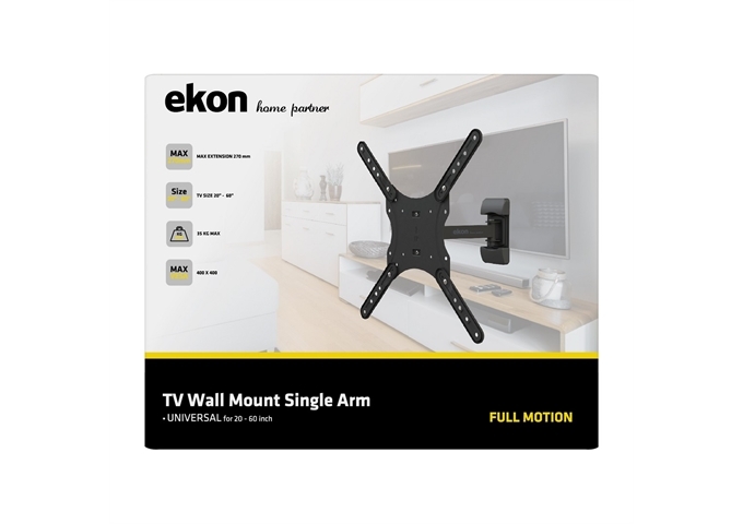 Ekon Single adjustable wall-mounted TV support up to 60