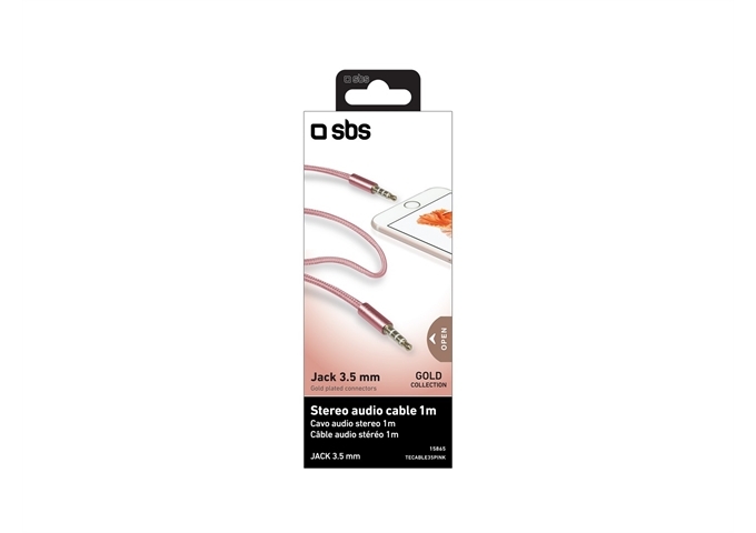 SBS Stereo-Audio-Kabel, 3,5 mm-Klinkenstecker, Gold Co