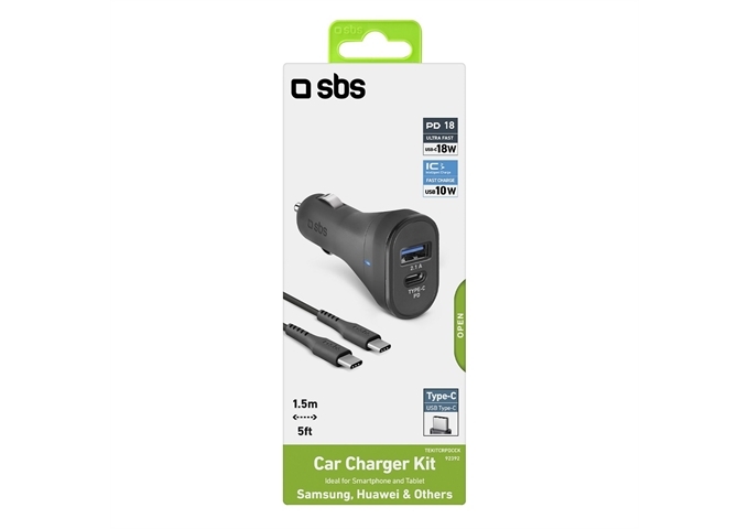 SBS Car Charger Kit 18W für USB-C