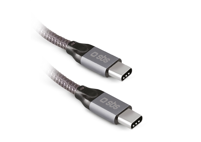 SBS Daten - und Ladekabel USB-C auf USB-C 240 W mit Vi