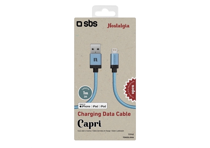 SBS Daten- und Aufladekabel Lightning-USB 2.0 Capri