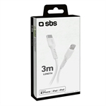 SBS Daten- und Ladekabel 3 m – USB-C auf Lightning-Ans