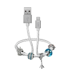 SBS Daten- und Ladekabel Micro-USB USB mit Charm