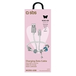 SBS Daten- und Ladekabel Micro-USB USB mit Charm