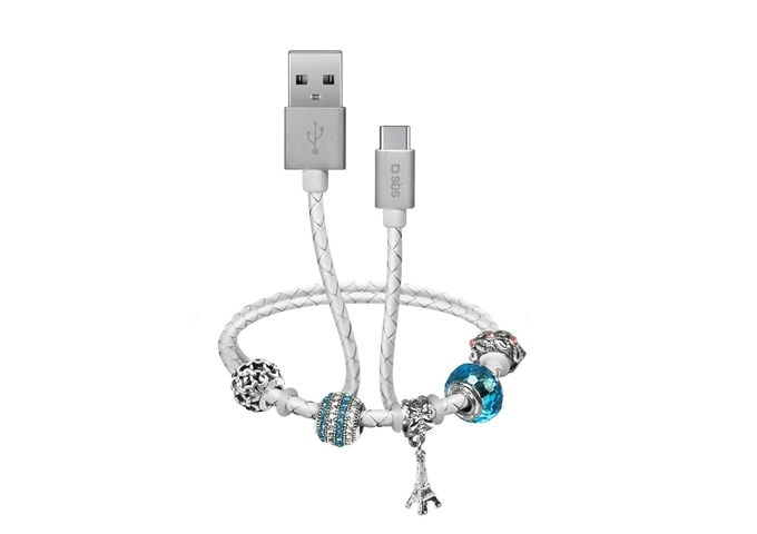 SBS Daten- und Ladekabel Typ C USB mit Charm