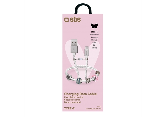 SBS Daten- und Ladekabel Typ C USB mit Charm