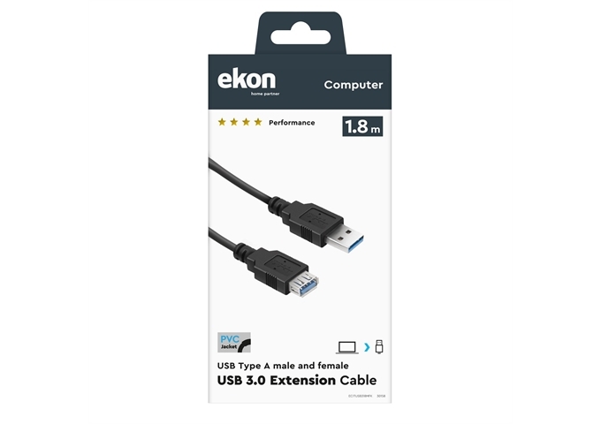 Ekon USB 3.0 Typ A Stecker - Buchse Kabel