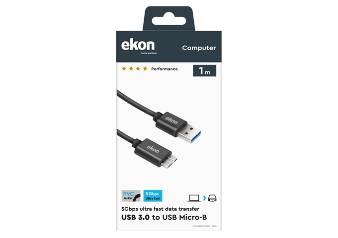 Ekon USB 3.0 Typ A Stecker - Micro USB Typ B Stecker Ka