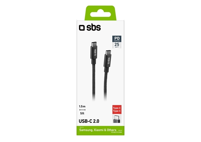 SBS USB-C auf USB-C-Daten- und Power Delivery 25W-Lade