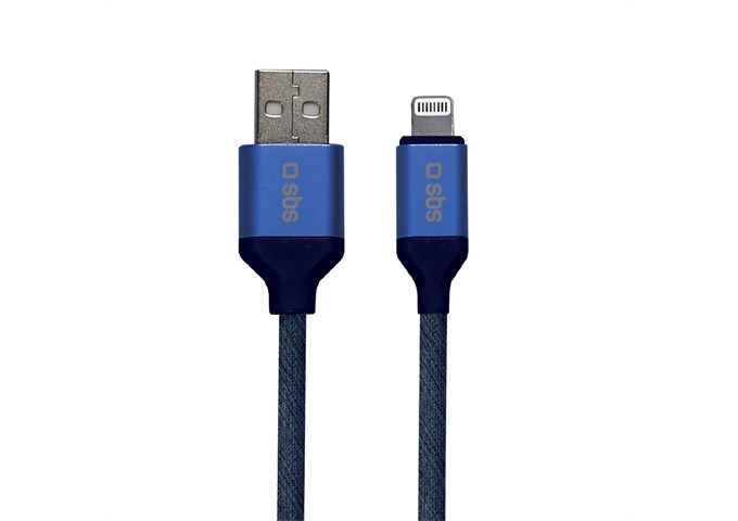 SBS USB-Ladekabel 2.0 - Lightning, Finish: Jeans