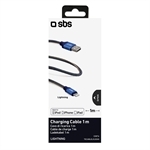 SBS USB-Ladekabel 2.0 - Lightning, Finish: Jeans