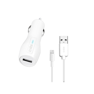 SBS USB-Ladekit fürs Auto mit Lightning-Kabel