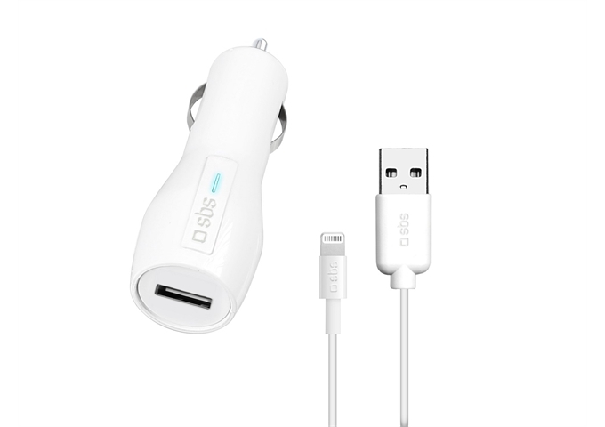 SBS USB-Ladekit fürs Auto mit Lightning-Kabel