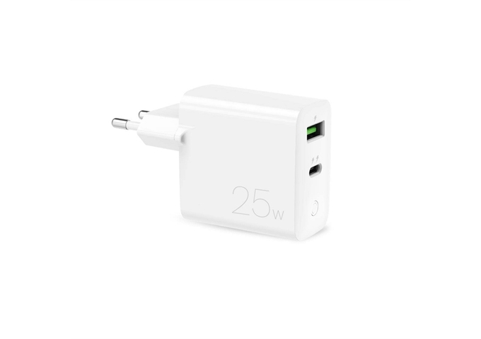 Puro Wall Charger one port USB-A and one USB-C 25W