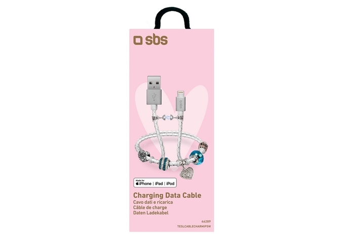 SBS Daten- und Ladekabel USB-Lightning mit Charm