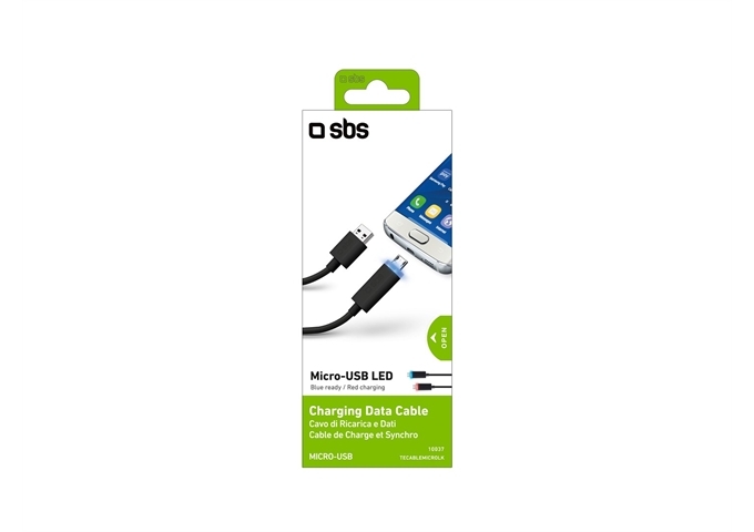 SBS Datenkabel USB 2.0 - Micro-USB mit LED-Licht