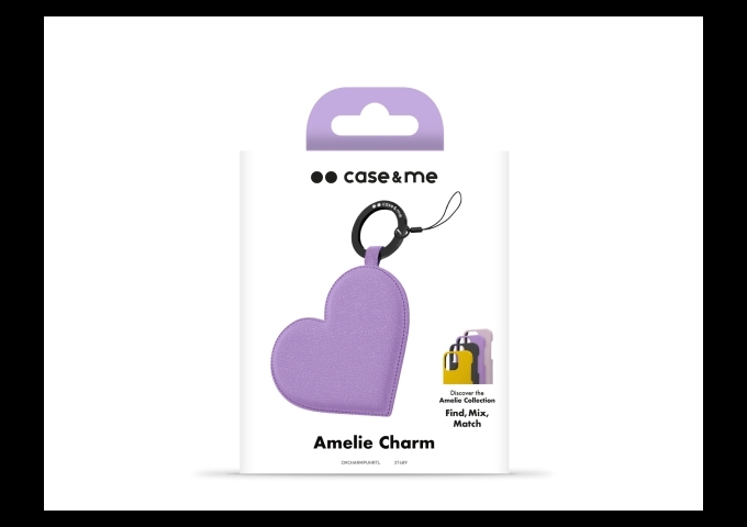CASEME Charm Amelie aus Material in Lederoptik mit Herz