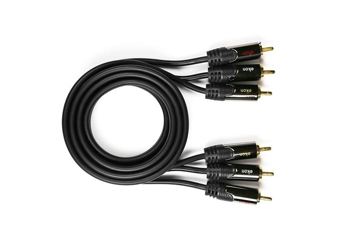 Ekon 3 RCA cable with gold-plated connectors