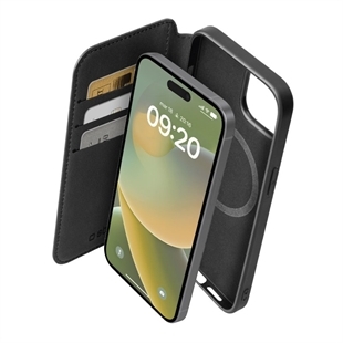 SBS Duo Mag Wallet schwarz iPhone 15