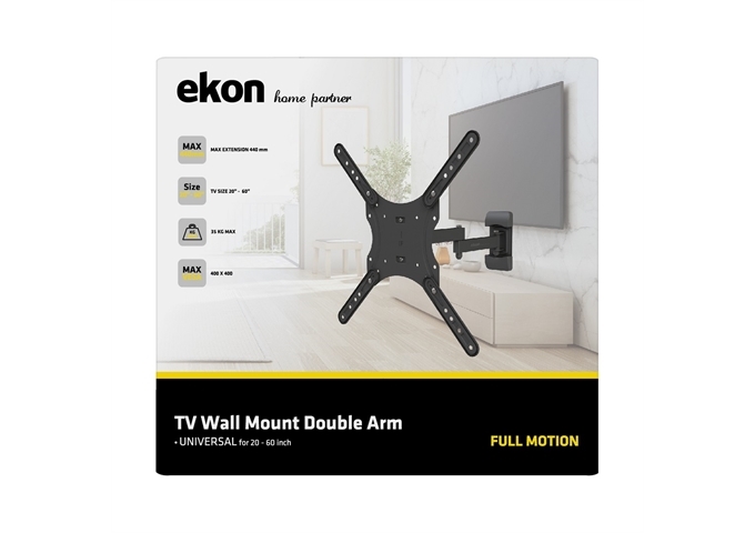 Ekon Double adjustable wall-mounted TV support up to 60