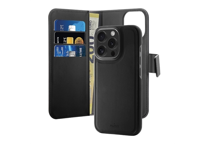 Puro Datachable Wallet Case für iPhone 16 Pro