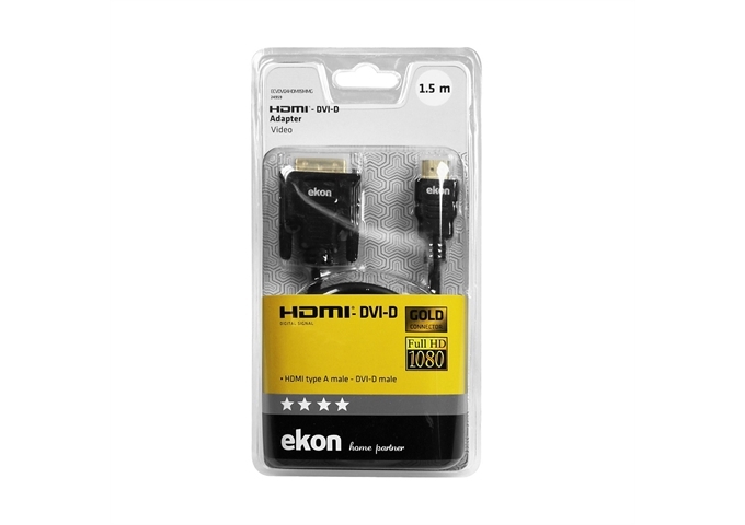 Ekon DVI-D / HDMI golden Cable