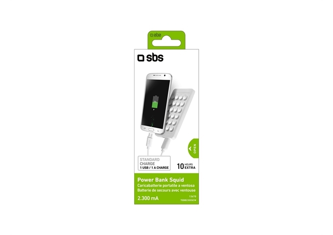 SBS Externer Akku 2.300 mAh extradünn mit Saugnäpfen f