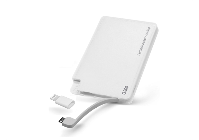 SBS Externer Akku 3000 mAh mit Lightning-Adapter