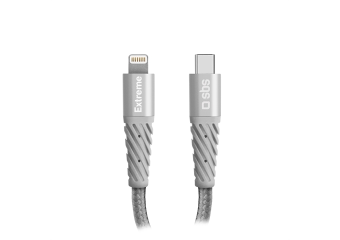 SBS Extrem widerstandsfähiges USB-C-auf-Lightning-Kabe