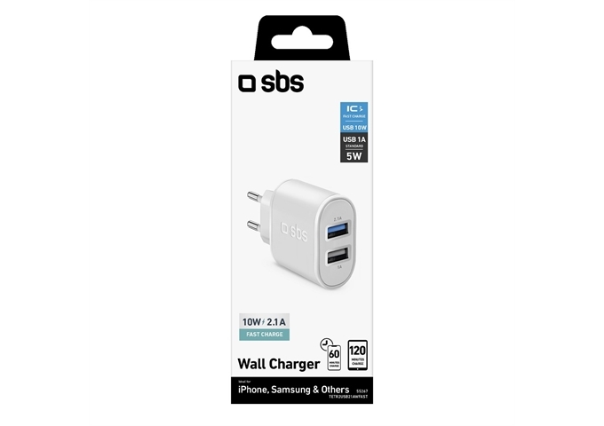 SBS Fast Charge Ladegerät mit zwei USB-Eingängen