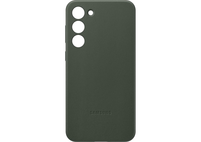 Samsung S23+ Leather Case Green