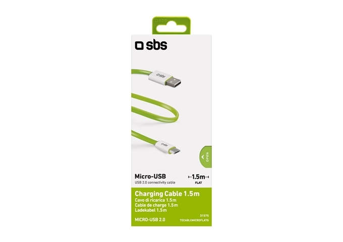 SBS Flaches Ladekabel Micro-USB