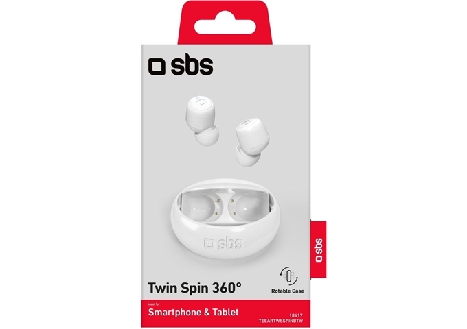 SBS Twin Spin 360° – TWS-Ohrhörer mit drehbare etui