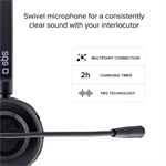 SBS Kabelloses Mono-Headset mit Ladestation