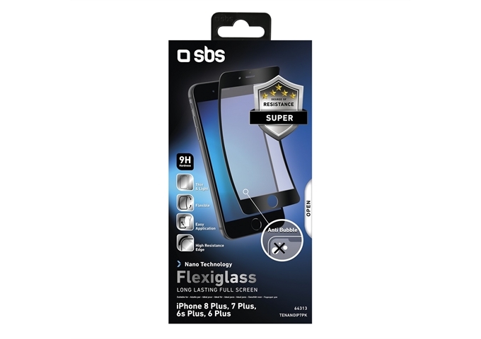 SBS Full Screen Protector Flexible Glass für iPhone 8