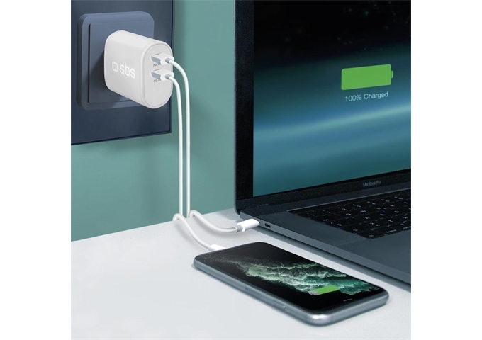 SBS 35 W Power Delivery-Wandladegerät mit zwei USB-C