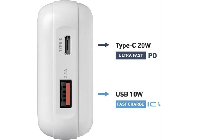 SBS Powerbank Power Delivery 20W bei 10.000 mAh, matt