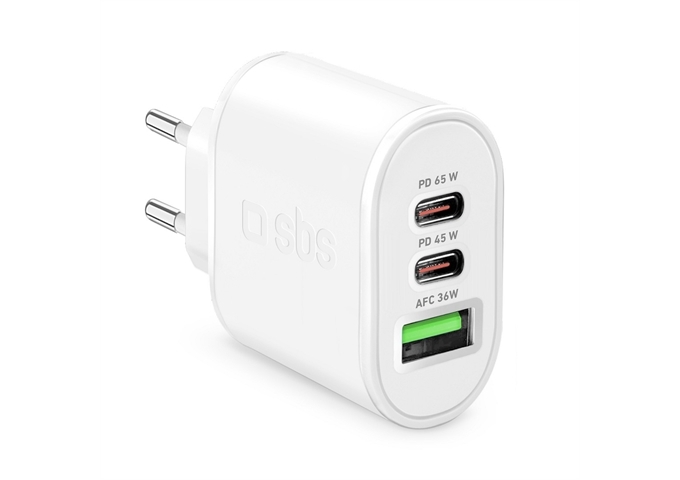 SBS GaN 65W ultraschnelles Ladegerät mit 2 USB-C Power