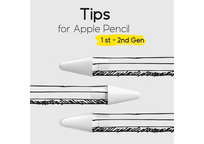 Doodroo Ersatzspitzen für Apple Pencil (1.& 2. Gen)