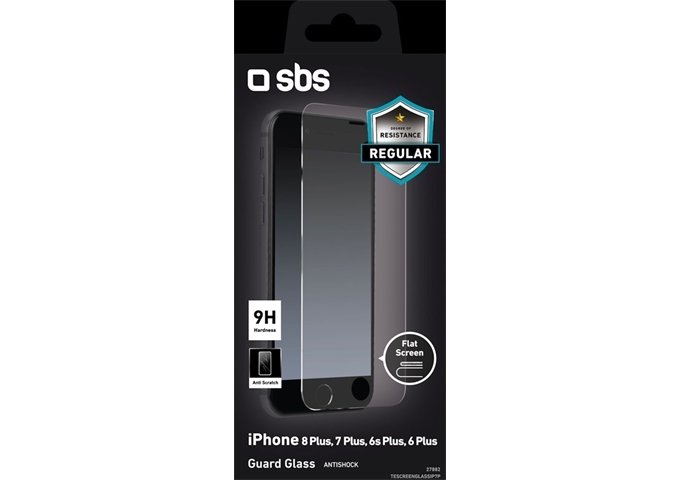 SBS Screen Protector Glass für iPhone 8 Plus/7 Plus/6s