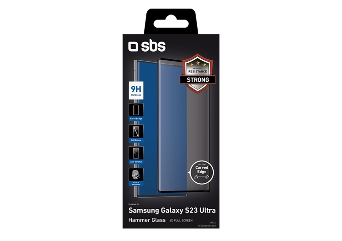 SBS Glas Displayschutz Full Glass für Galaxy S23 Ultra